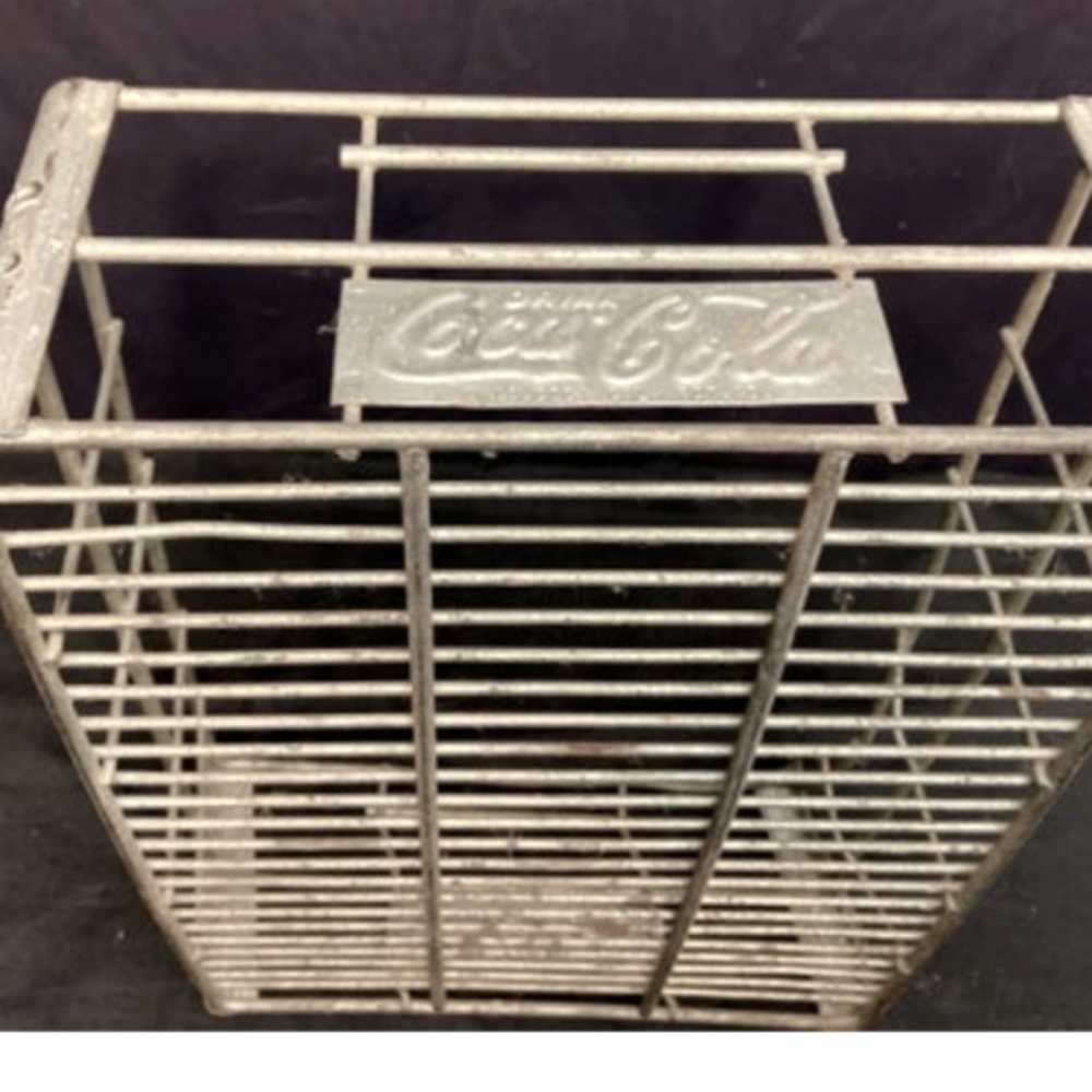 1960's Coca Cola Bottle Carrier Metal Crate